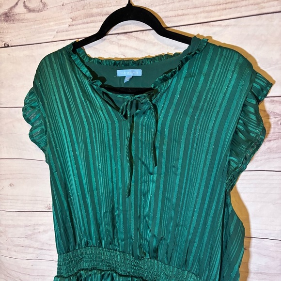 Draper James Teal Tiered Ruffled Fit and Flare Sleeveless Dress XXL - Picture 6 of 9